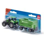 Siku Deutz Fahr Tractor with Fortuna 2 Axle Trailer 1:87 image