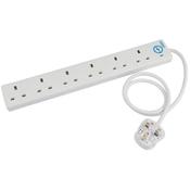 Draper 6 Way 0.75 Metre Surge Protected Extension Lead image