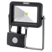 Draper Cob LED Slimline Wall Mounted Floodlight with PIR Sensor 10W 700 Lumens