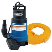 Draper 200 L/min Submersible Dirty Water Pump Kit C/w Layflat Hose (10 M X 25 Mm) - Kit image