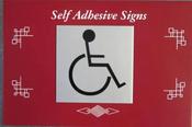 Sign Toilets Disabled Silver image