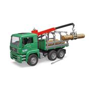 Bruder MAN Timber Transport Truck with Loading Crane and 3 Tree Trunks image