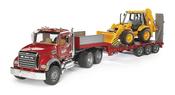 Bruder MACK Granite Low loader and JCB 4CX image