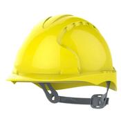 Evo2 Non-Vented Yellow Safety Helmet AJE030000200 - Industrial-Grade Protection with OneTouch™ Slip Ratchet &amp; 3D Precision Fit image