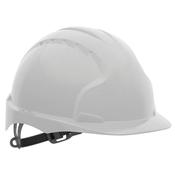 Evo 2® Mid Peak Unvented White Helmet with Slip Ratchet AJE030000100 - Lightweight, Industrial Safety Helmet with EN397 &amp; EN50365 Compliance image