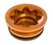 Hope V4 Caliper Bore Cap - Orange CNC Machined Brake Cap Large image
