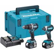 Makita DLX2180TJ 18V LXT Combi Drill Impact Driver Twin Kit (2x5Ah) | Brushless Power &amp; Extended Runtime