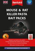 Rentokil Mouse &amp; Rat Killer Pasta Bait 5 Sachets - Fast-Acting Rodent Control Solution image