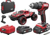Skil CD1E3075RC Brushless Cordless Hammer Drill - Powerful 20V Max Tool with Digital Motor &amp; Long-Lasting Battery - 5 Year Warranty + RC Car