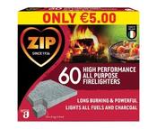 Zip 60 High Performance All Purpose Firelighters - Fast, Reliable Ignition for Fireplaces, BBQs, and Stoves image