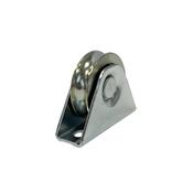 60mm Round Groove Wheel in Fixed Bracket G20660 – Zinc-Plated Steel, 85kg Load