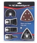 AC Brooklyn 15pc Multi Tool Blade Set AC205MTB104 – Universal Oscillating Saw Blades