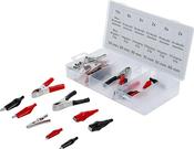 Electrical Clip Assortment - 28 pcs. Galvanised Alligator and Charging Clips