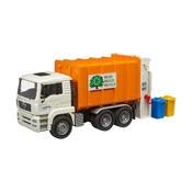 Bruder MAN TGA Garbage Truck – Rear Loader Toy with Tilting Cab &amp; Bins (1:16 Scale)