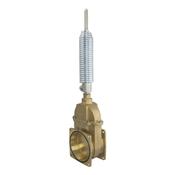 G18139 Bell Gate Valve with Spring Ram – Heavy Duty Brass, 4-Bolt Flange