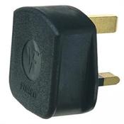 Plug Top / 13A / Black Rubber