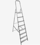 Protool 8-Step Aluminium Step Ladder | Lightweight &amp; EN131 Certified