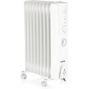 Warmlite 2000W Oil Filled Radiator with Timer | Energy-Efficient Freestanding Heater with Adjustable Thermostat
