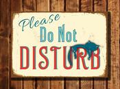 DO NOT DISTURB Sign – Classic Vintage Wall Sign, Full Color UV Protected Print, Weatherproof Aluminum Composite, Holes Punched for Easy Installation image