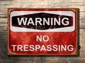 No TRESPASSING Sign – Rustic Vintage Business Sign, UV Protected Fade Resistant Print, Durable Aluminum Composite