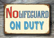 No Lifeguard on Duty Sign - Pool Signs - 20-x-14-inches image