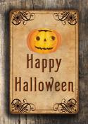 Happy Halloween Sign - Halloween Signs – UV Protected Color Print, Weather Ready Aluminum Composite, Easy Mount Pre-Drilled Holes image