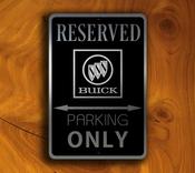 Buick Parking Only Sign - Buick Signs – Premium Brushed Metal, Indoor Outdoor Ready, Official Logo Design, Car Lover Gift Idea image