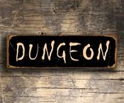 Dungeon Sign - Novelty Dungeon Signs – Retro Bedroom Wall Sign, Full Color UV Protected Print, Durable Aluminum Composite image