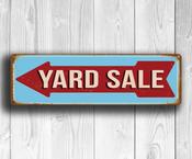 Yard Sale Sign - Yard Sale – Vintage Metal Garden Sign, Full Color UV Protected Print, All-Weather Aluminum Composite, Indoor Outdoor Use image