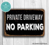 Private Driveway Sign – Vintage Outdoor Garden Sign, UV Protected Full Color Print, Weatherproof Waterproof Aluminum Composite, Indoor Outdoor Ready image