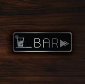 Hotel Bar Pointer Sign – Vintage Commercial Wall Sign, Full Color UV Protected Print, Durable Aluminum Composite, Pre-Punched Holes for Mounting - 18-x-6-inches image