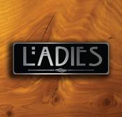 Ladies Restroom Sign – Vintage Commercial Wall Sign, UV Protected Fade Resistant Print, Durable Aluminum Composite, Easy Install Punched Holes - 12-x-4-inches image