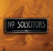 No Solicitors Sign - 12-x-4-inches image