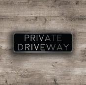 Private Driveway Sign – Vintage Outdoor Garden Sign, UV Protected Full Color Print, Durable Weatherproof Aluminum Composite, Indoor Outdoor Use image