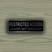 Restricted Access Sign - 18-x-6-inches image