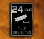 Video Surveillance Sign – Vintage Commercial Wall Sign, UV Protected Full Color Print, Aluminum Composite, Pre-Punched Holes for Mounting - 20-x-14-inches image
