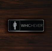 Whichever Restroom Sign - 12-x-4-inches image