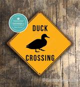 Duck Crossing Sign – Duck Xing, UV Protected Color Print, Weather Ready Aluminum Composite, Easy Mount Pre-Drilled Holes image