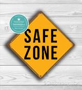 Safe Zone Sign – Quiet Space Wall Signs, Full Color UV Protected Print, Indoor Outdoor Use, Easy Mount Pre-Drilled Holes image