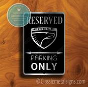 Eagle Parking Only Sign – Premium Brushed Metal, Indoor Outdoor Display, Automotive Logo Decor image