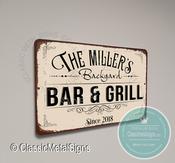 Personalized Bar and Grill Sign image