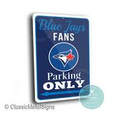 Blue Jays Parking Only Sign - Toronto Canada Baseball Plaque, Personalized Sports Gift, Bright Blue Tones, Durable Waterfront Property Art image