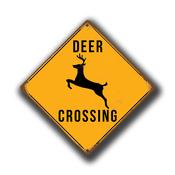 Deer Crossing Sign - Yellow Deer Xing Signs – UV Protected Color Print, Durable Aluminum Composite, Indoor Outdoor Use image