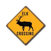 Elk Crossing Sign – Yellow Xing Signs, UV Protected Color Print, Weather Ready Aluminum Composite, Easy Mount Pre-Drilled Holes image