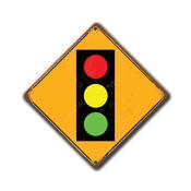 Traffic Light Sign –Kids Room Decor, Weather Ready Aluminum Composite, Pre-Drilled Holes for Easy Mounting image