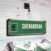 Shenandoah National Park Sign - Virginia Blue Ridge Mountain Decor, Skyline Drive Motif, Impact Resistant Garage Wall Hanging image
