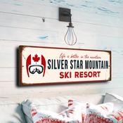 Silver Star Mountain Ski Resort Sign – Classic Vintage Ski Decor Sign, UV Protected Full Color Print, Aluminum Composite, Pre-Drilled Holes image