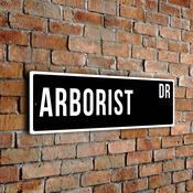 Arborist Street Sign - Personalized Metal Road Signs, Gifts for Co-worker, Colleague Gift, Durable Heavy Duty plaque image