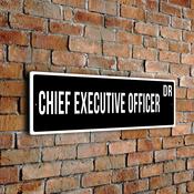 Chief Executive Officer Street Sign - Personalized Metal Road Signs, Gifts for Co-worker, Colleague Gift, Durable Heavy Duty plaque image