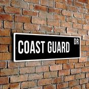 Coast Guard Street Sign - Personalized Metal Road Signs, Gifts for Co-worker, Colleague Gift, Durable Heavy Duty plaque image